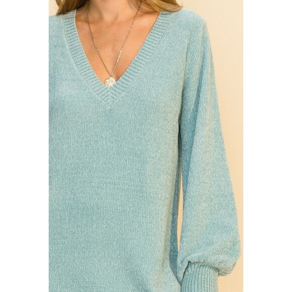 Call Me Cutie Sweater Dress-Sky Blue - Picture 5 of 5